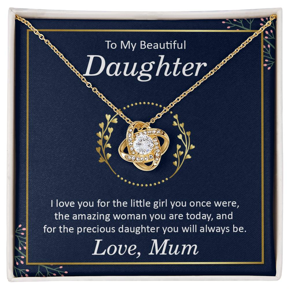 Daughter I Love You Knot Necklace-[Heartfelt Family Gift]