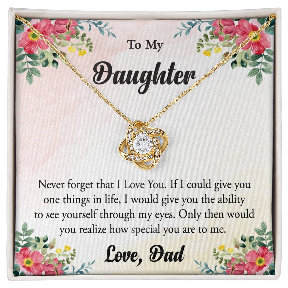 Daughter Love Knot Necklace