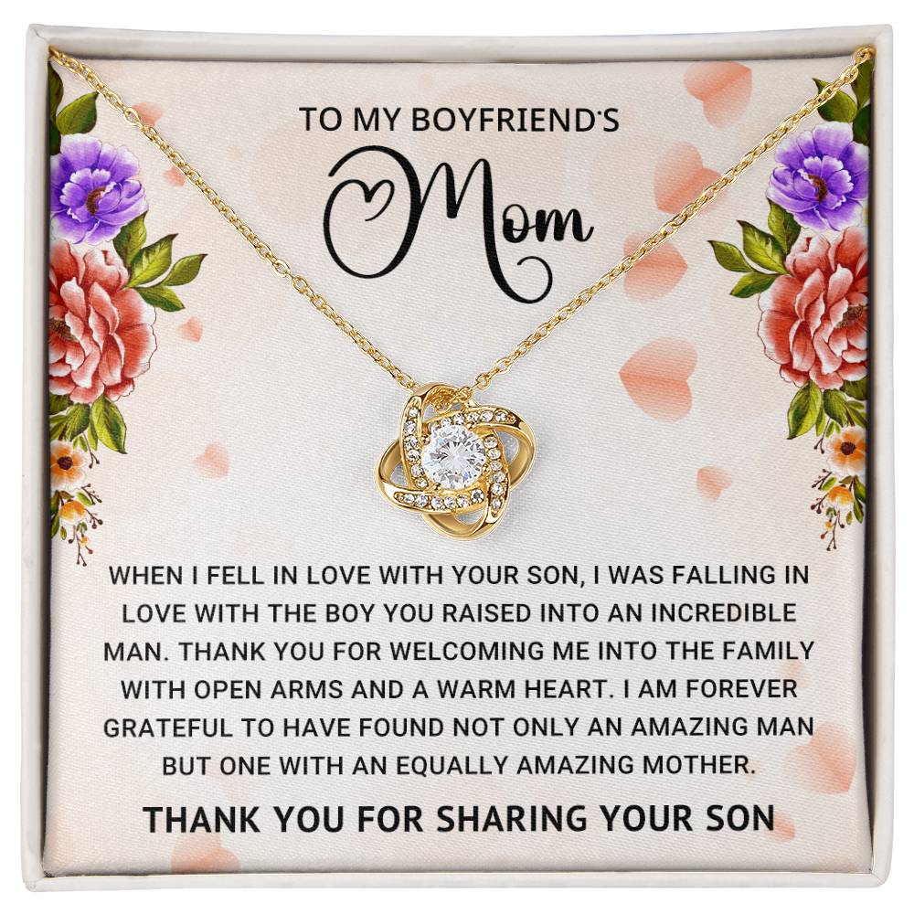 Boyfriend's Mom Love Knot Necklace Gift