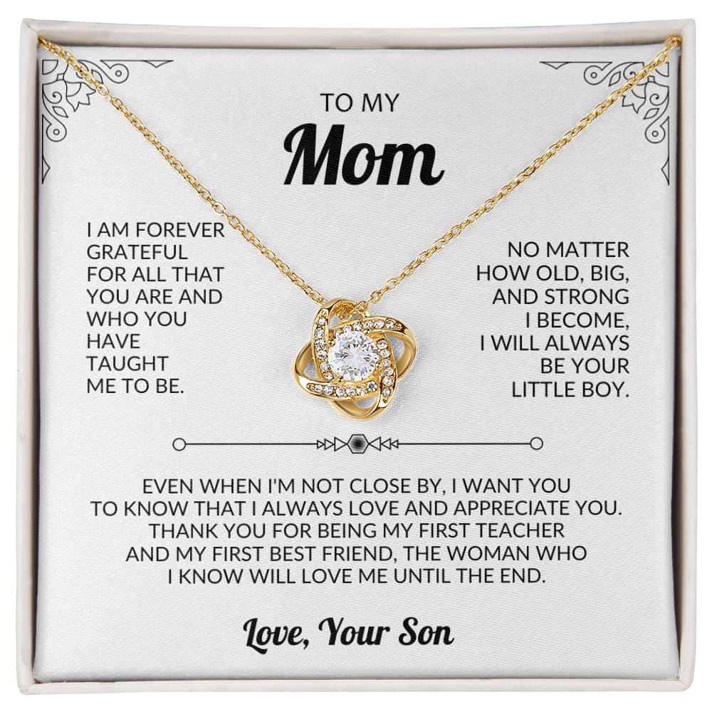 To Mom from Son Heart Necklace Gift