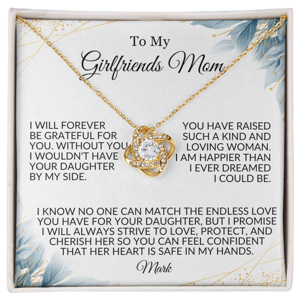 To My Girlfriend's Mom Love Knot Necklace
