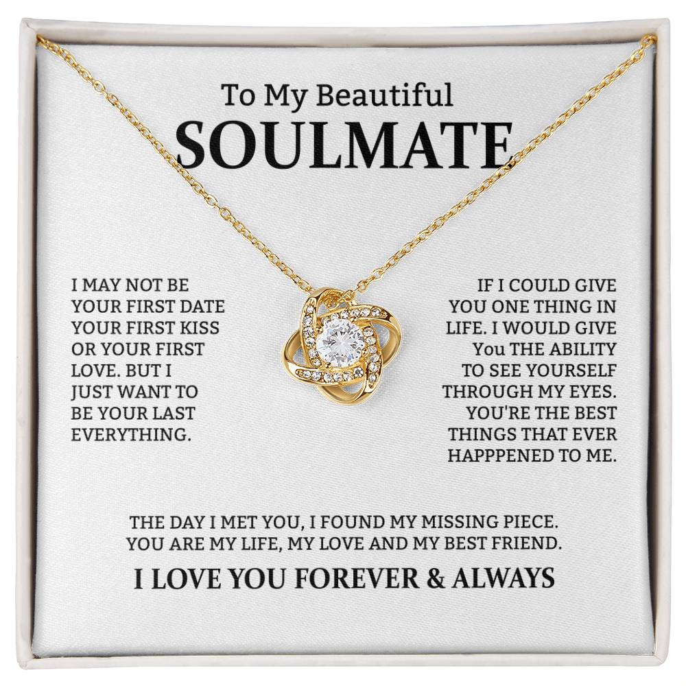 To my Soulmate Love Knot Necklace