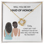 Personalized Maid of Honor Proposal Card Necklace Gift-[Heartfelt Family Gift]