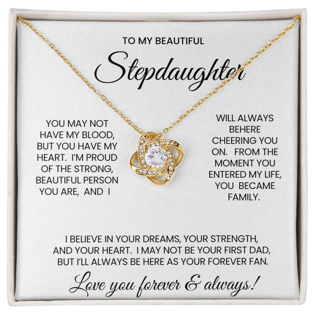 Stepdaughter Love Knot Necklace Gift