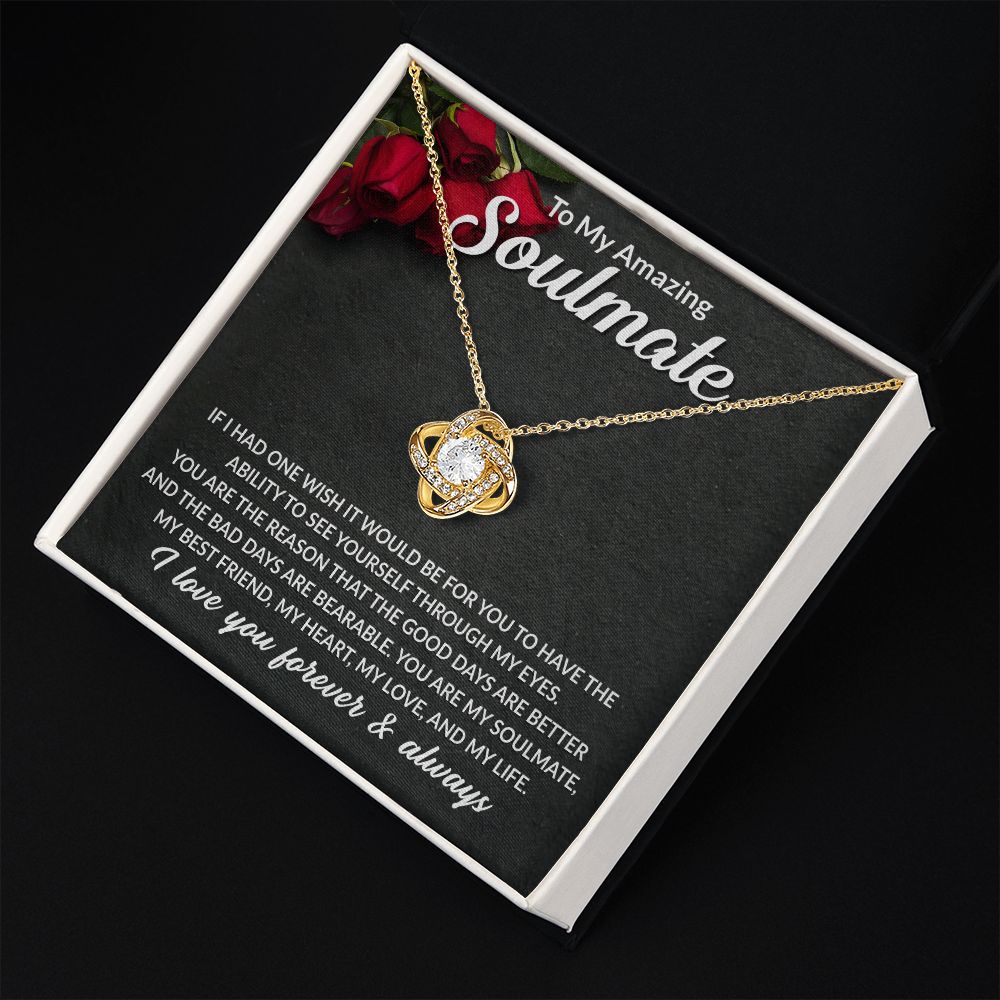 Soulmate Best Friend Love Knot Necklace-[Heartfelt Family Gift]