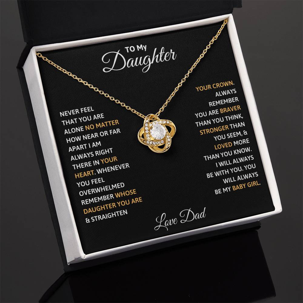 To My Daughter Love Knot Necklace from Dad
