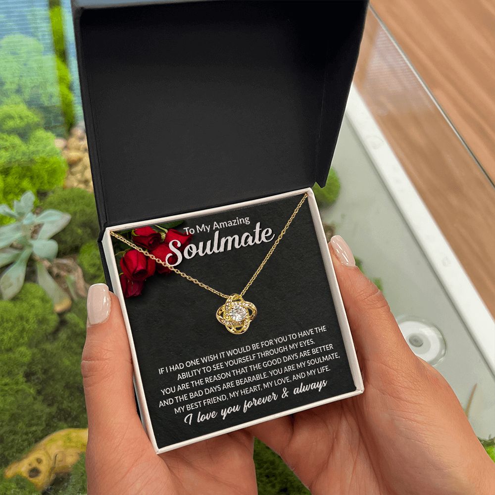 Soulmate Best Friend Love Knot Necklace-[Heartfelt Family Gift]