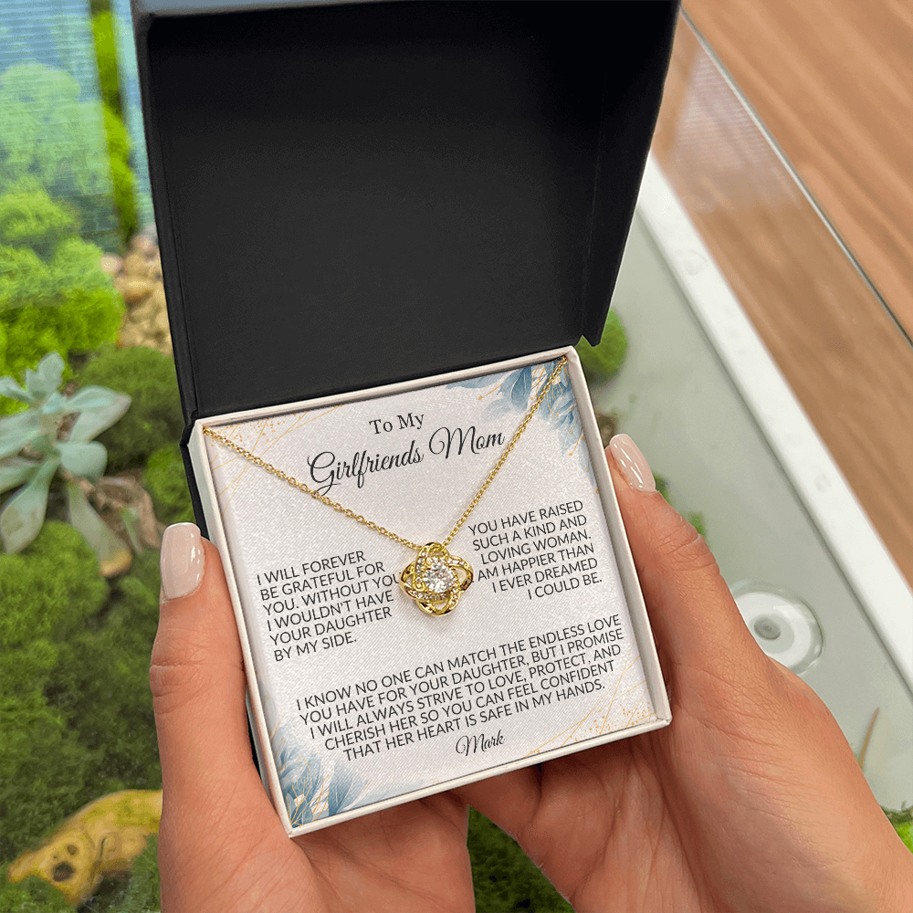 To My Girlfriend's Mom Love Knot Necklace