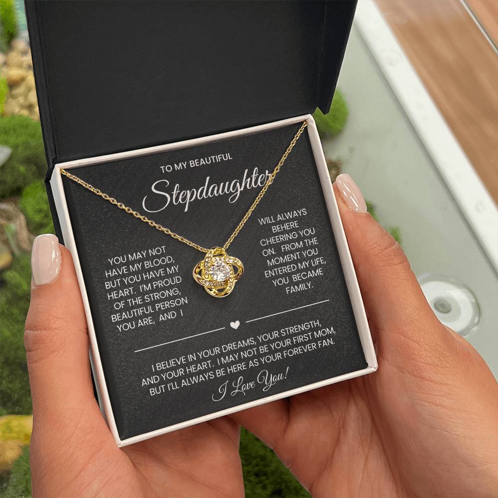 Stepdaughter Love Knot Necklace Gift