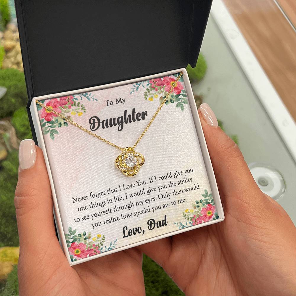 Daughter Love Knot Necklace