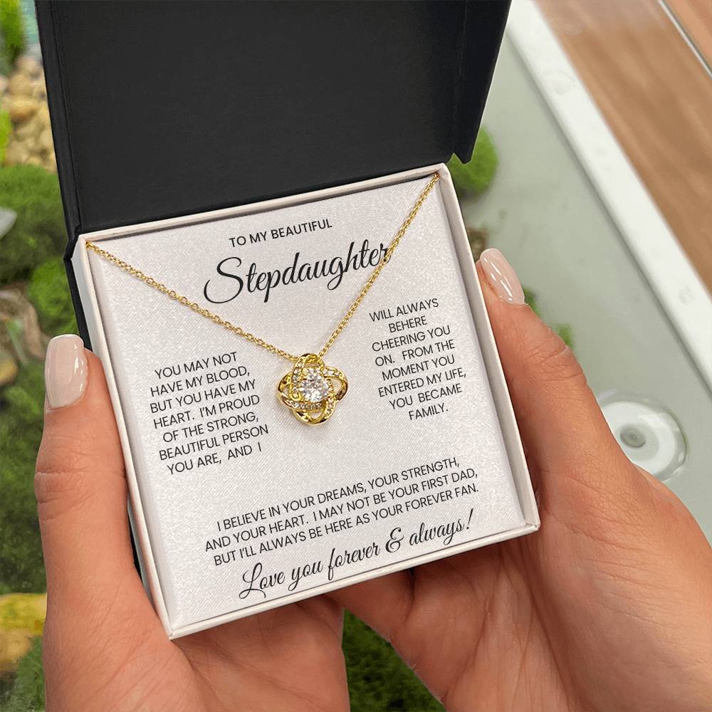 Stepdaughter Love Knot Necklace Gift