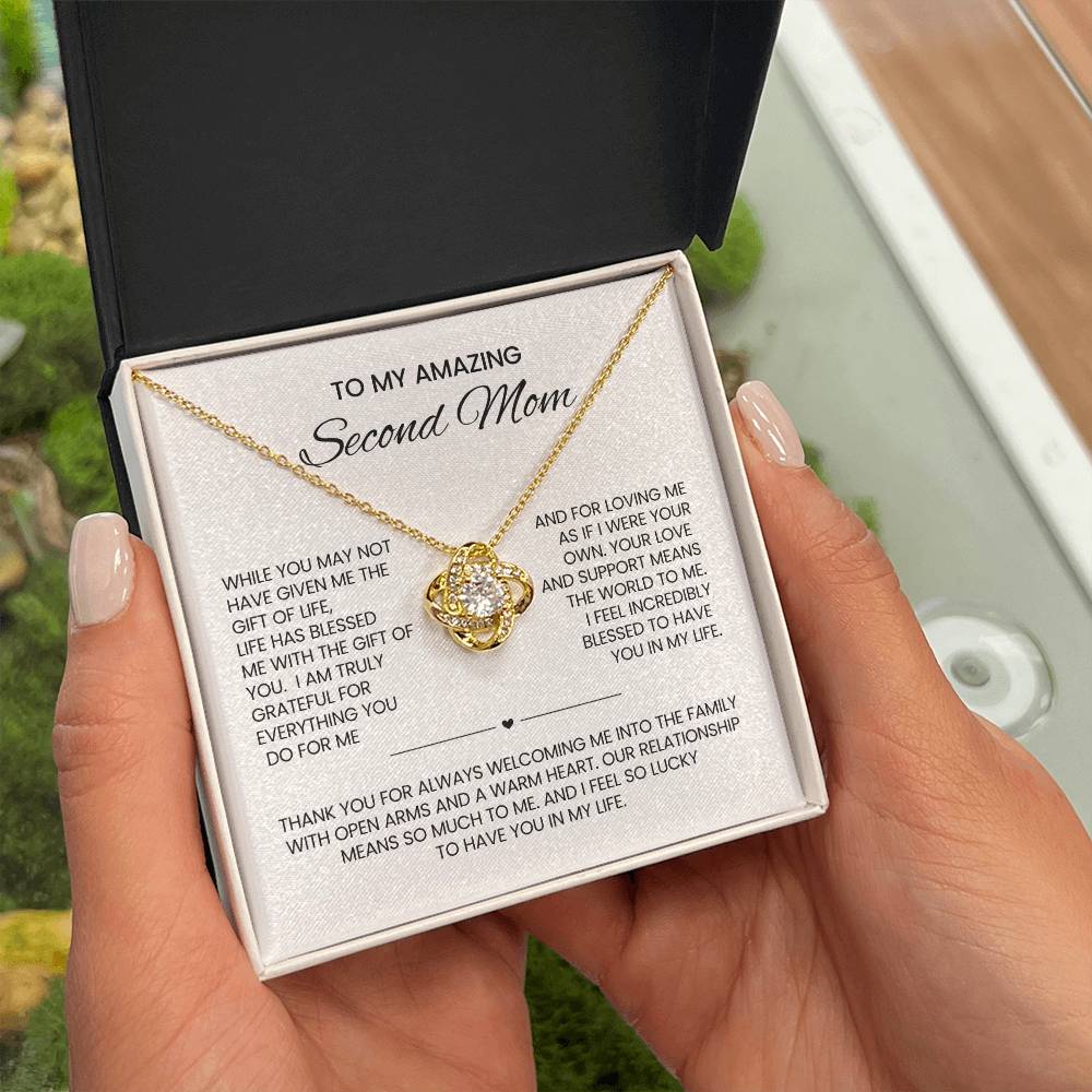 To My Second Mom Love Knot Necklace
