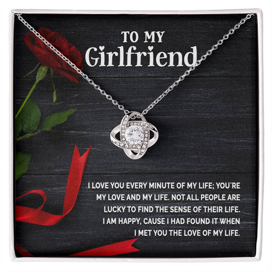 Girlfriend Love You Every Minuate Knot Necklace-[Heartfelt Family Gift]