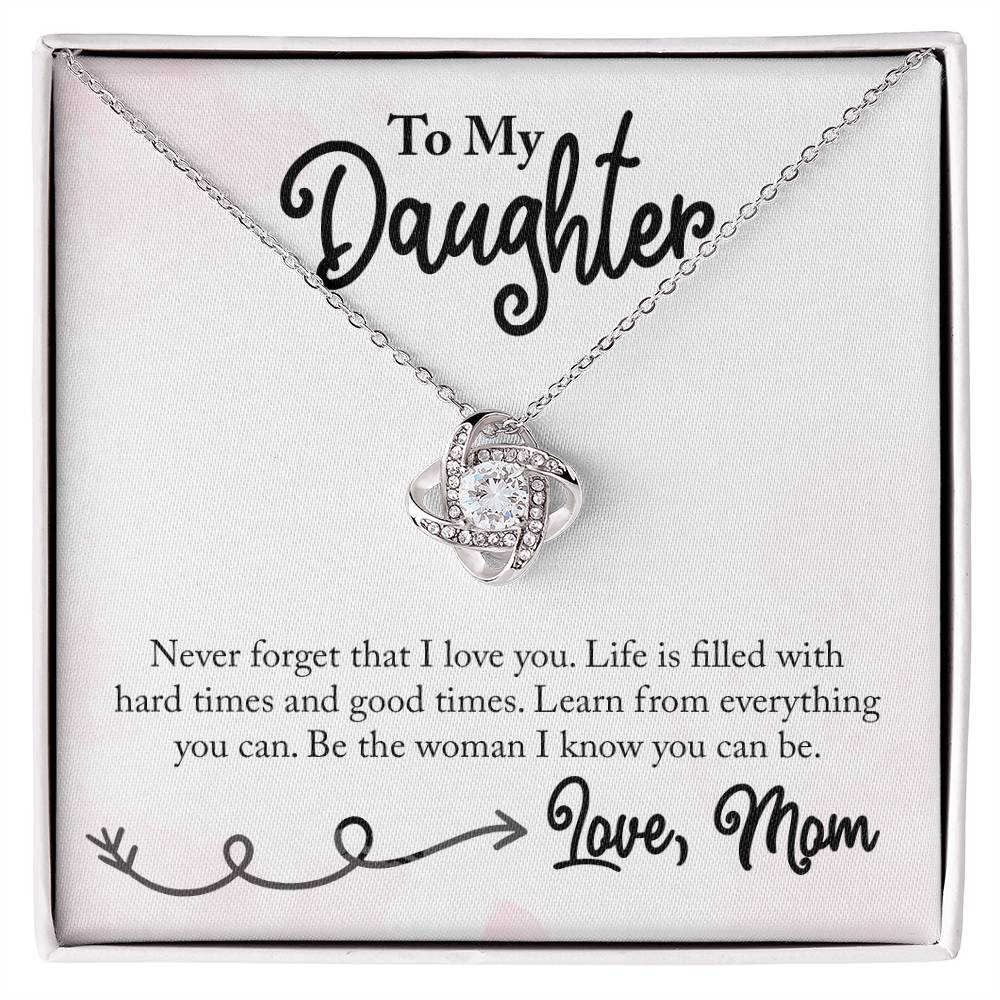 To My Daughter Knot Necklace-[Heartfelt Family Gift]