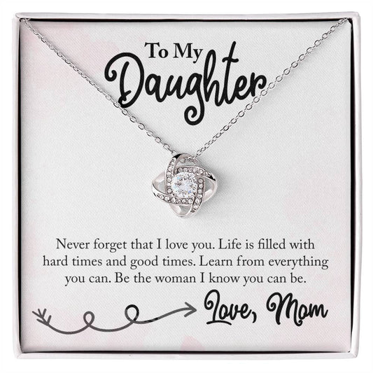 To My Daughter Knot Necklace-[Heartfelt Family Gift]
