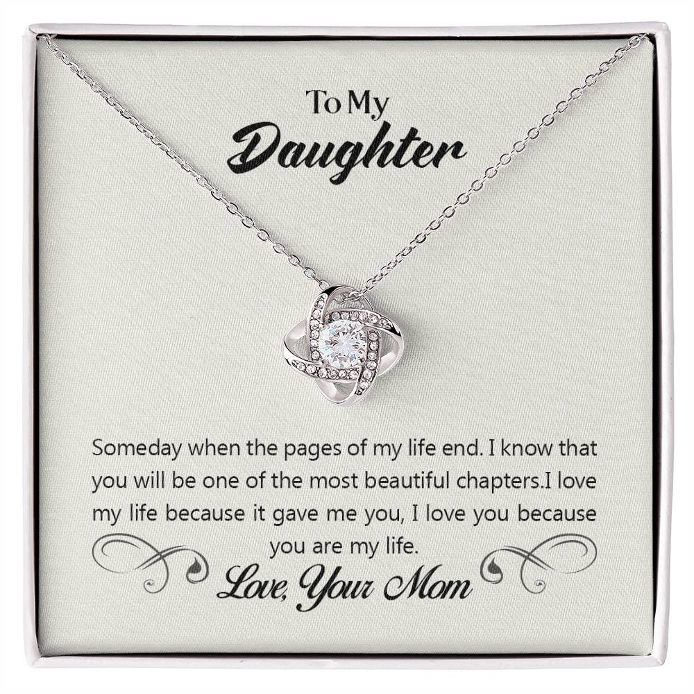Daughter Pages of Life Knot Necklace-[Heartfelt Family Gift]