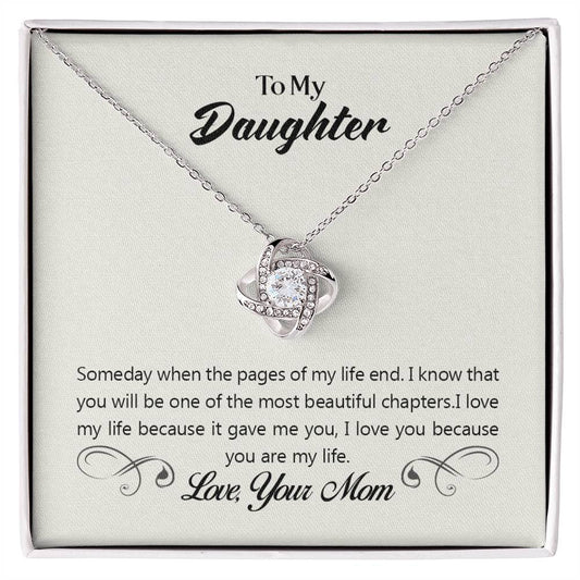 Daughter Pages of Life Knot Necklace-[Heartfelt Family Gift]