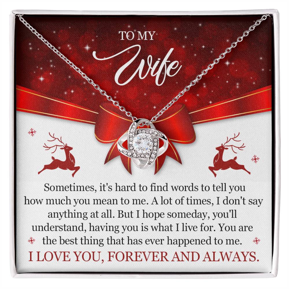 Love Knot Necklace for Wife - Christmas Gift of Jewelry for Her