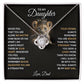 To My Daughter Baby Girl Love Knot Necklace-[Heartfelt Family Gift]