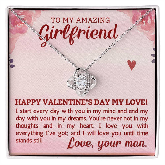 Valentines Necklace Gift for Girlfriend  To My Girlfriend Engraved Necklace-[Heartfelt Family Gift]