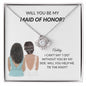Personalized Maid of Honor Proposal Card Necklace Gift-[Heartfelt Family Gift]