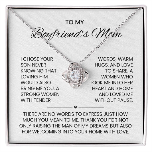 To My Boyfriend's Mom Love Knot Necklace