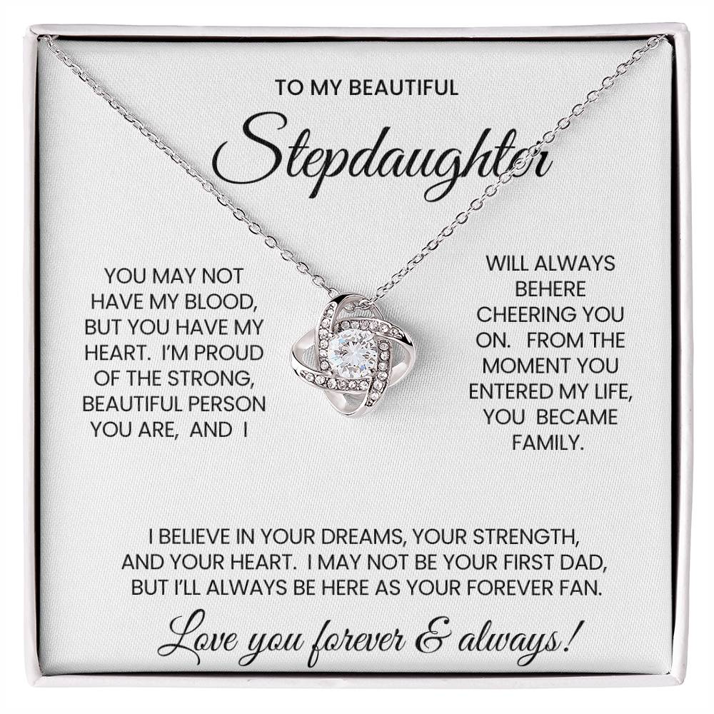 Stepdaughter Love Knot Necklace Gift