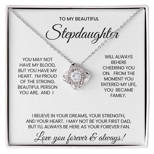 Stepdaughter Love Knot Necklace Gift