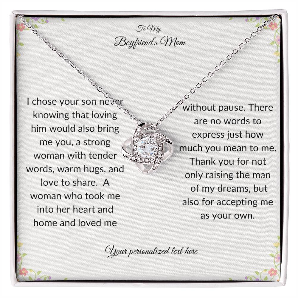 To My Boyfriends Mom Knot Necklace Gift-[Heartfelt Family Gift]