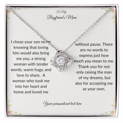To My Boyfriends Mom Knot Necklace Gift-[Heartfelt Family Gift]