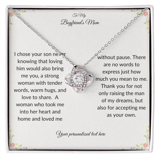 To My Boyfriends Mom Knot Necklace Gift-[Heartfelt Family Gift]