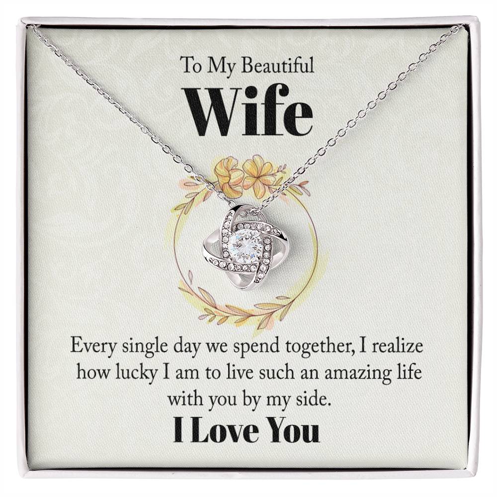 Monogrammed Wife Knot Necklace - Elegant Gift for Her-[Heartfelt Family Gift]