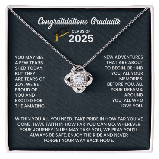 Class of 2025 Graduation Necklace - Love Knot