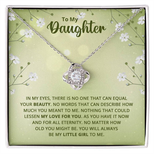 Daughter - Nothing Could Lessen my Love For You Knot Necklace-[Heartfelt Family Gift]