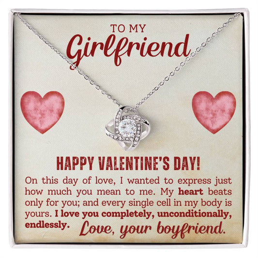 Valentines Day Gift for Girlfriend - To My Girlfriend Necklace  Dainty and Romantic Necklace-[Heartfelt Family Gift]