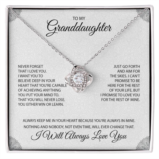 Granddaughter Love Knot Necklace