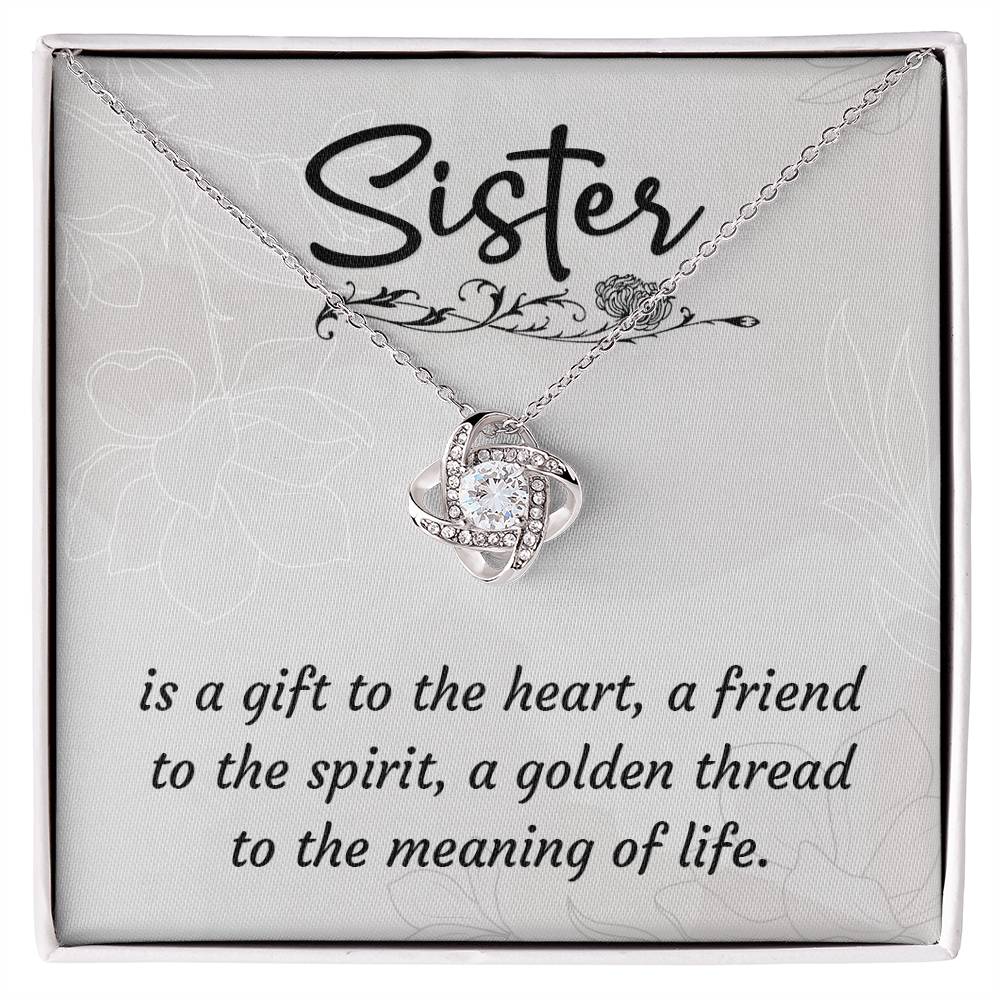 A sister is a gift Knot Necklace-[Heartfelt Family Gift]