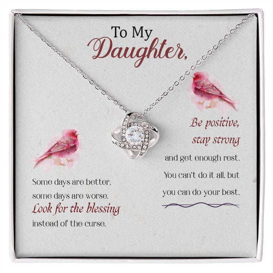 Daughter Encouragement Knot Necklace-[Heartfelt Family Gift]