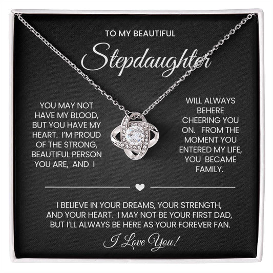 Stepdaughter Love Knot Necklace Gift