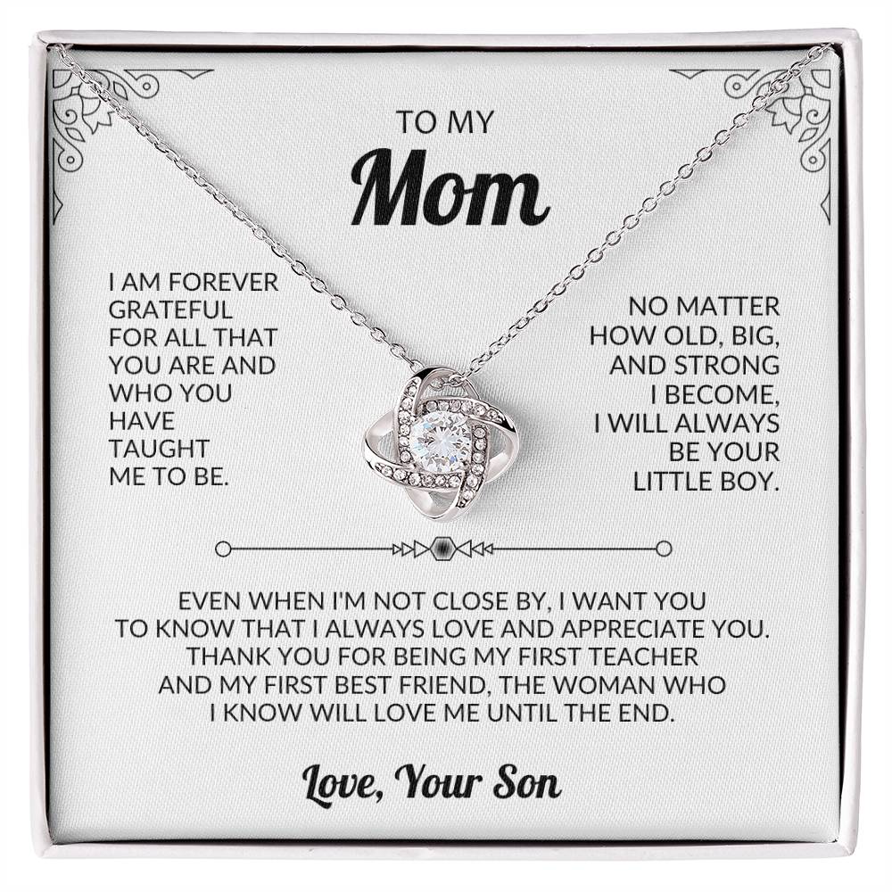 To Mom from Son Heart Necklace Gift