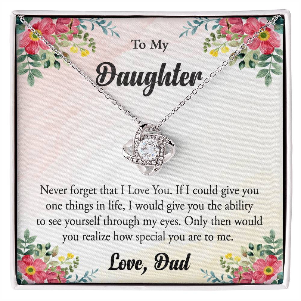 Daughter Love Knot Necklace