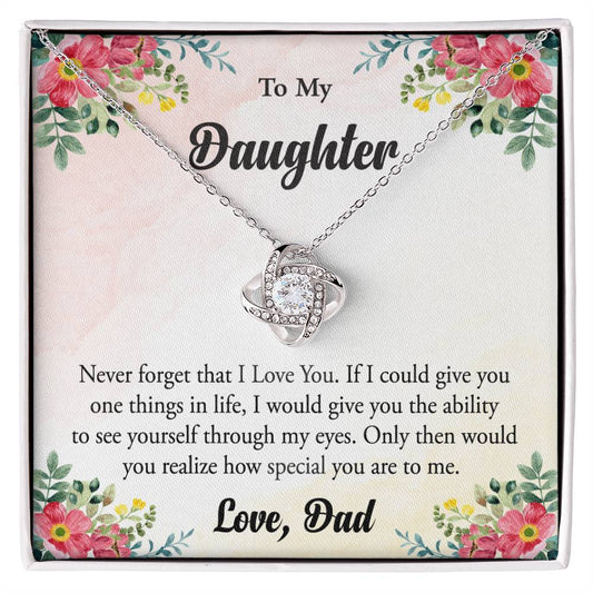 Daughter Love Knot Necklace