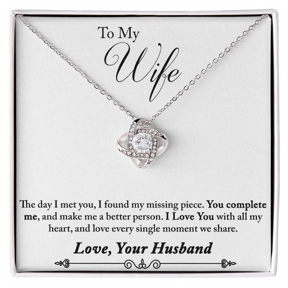 Missing Piece Knot Necklace - Wifes Perfect Gift  Personalized Jewelry-[Heartfelt Family Gift]
