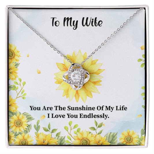 Wife Sunshine Knot Necklace - Elegant and Chic Jewelry for Your Loved One-[Heartfelt Family Gift]