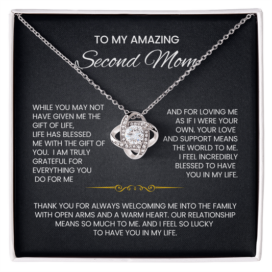 To My Second Mom Love Knot Necklace