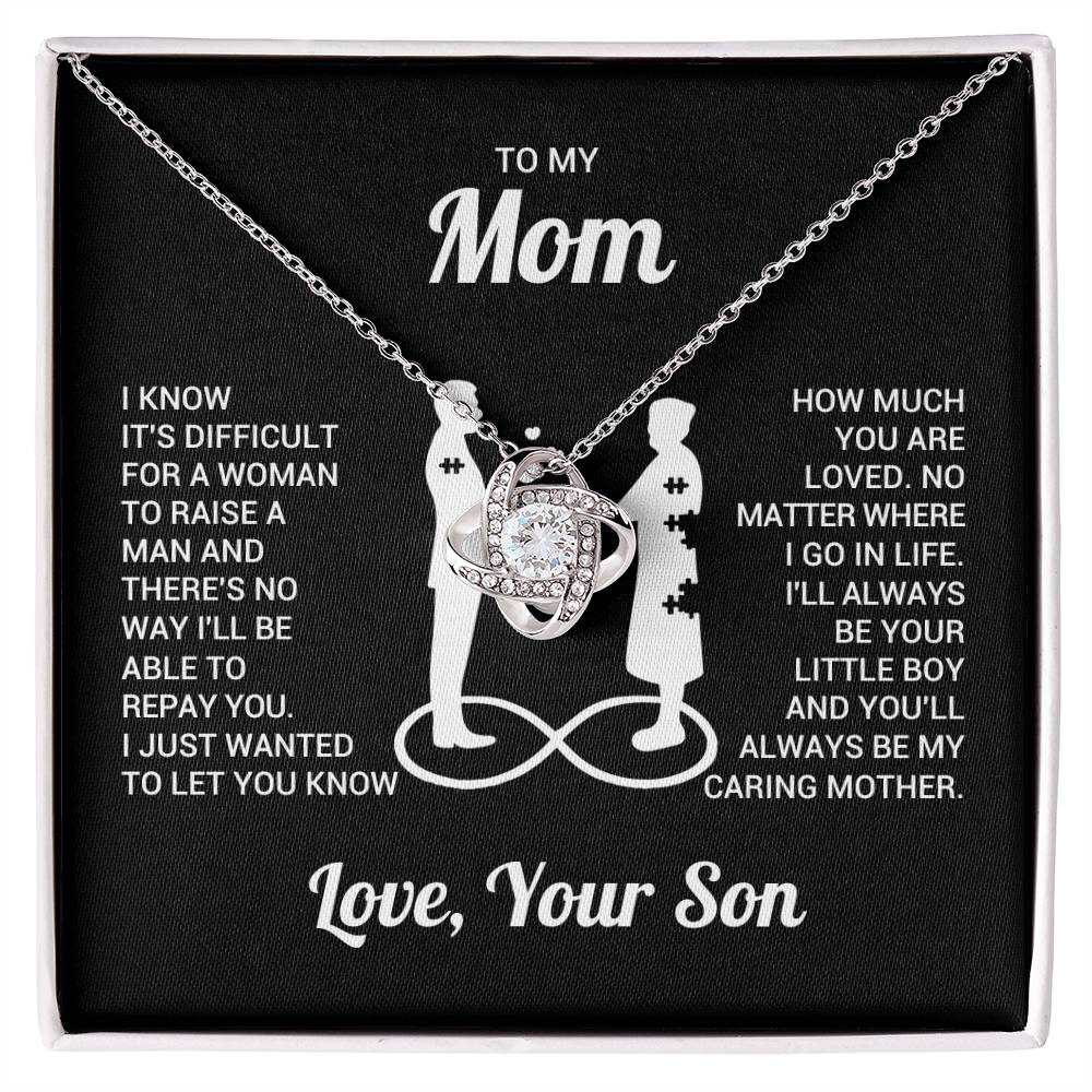 To Mom from Son Knot Necklace Gift