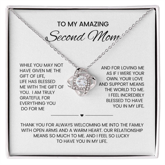 To My Second Mom Love Knot Necklace