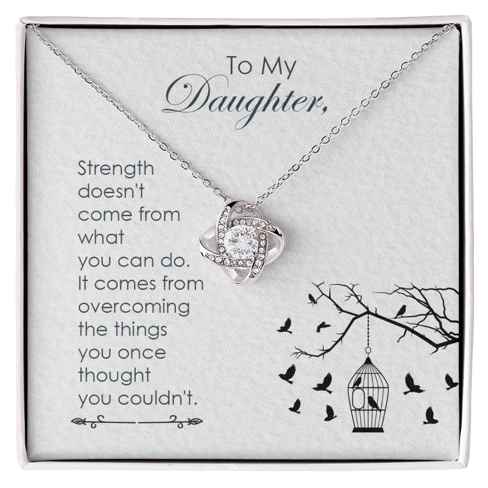 Daughter Strength Knot Necklace-[Heartfelt Family Gift]