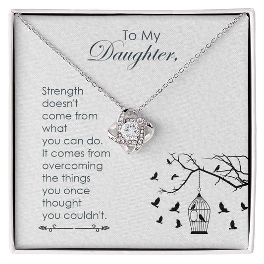 Daughter Strength Knot Necklace-[Heartfelt Family Gift]