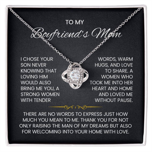 To My Boyfriend's Mom Love Knot Necklace